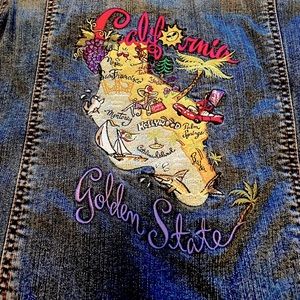 Coldwater Creek Dark Denim Jacket with California Design